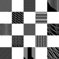 black and white geometric lines grid pattern vector