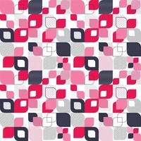 dense pink and black rounded square bauhaus pattern vector