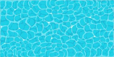 Deep ocean water ripple surface with gentle waves and sunlight reflections in cartoon style game texture top view vector