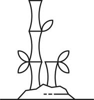 Bamboo with Line Style vector