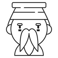 Emperor Icon and Illustration with Line Style vector