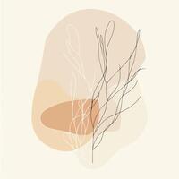abstract illustration background of a plant with shapes vector