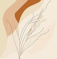 drawing of a shapes with leaves on it vector