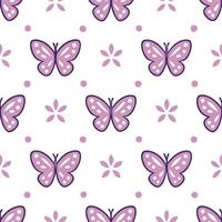 A pattern with butterflies and polka dots vector