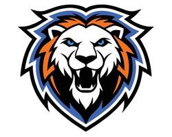 Lion head logo for sports team vector
