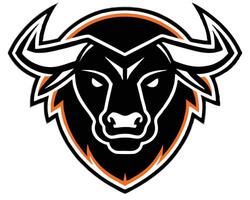 The head of an angry bull is shown in this image vector