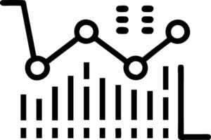A graph with a line and a bar vector