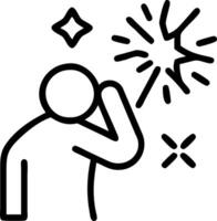 A man blowing out a sparkler on a white background vector