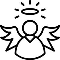 Angel icon outline vector