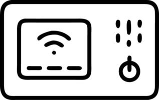 A black and white image of a wifi symbol vector