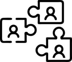 A group of people are shown in a puzzle piece vector