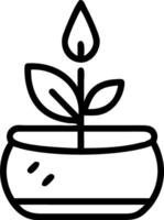 Plant in a pot icon vector