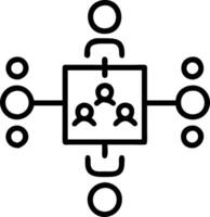 A group of people are connected to each other vector