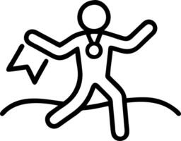 A man running with a medal in his hand vector