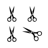 Set of Scissors icon isolated white background vector