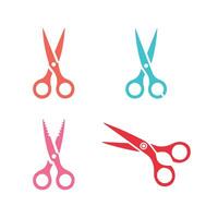 Set of Scissors icon on white background vector