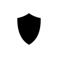 Protection shield icon. Simple white background vector