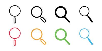 Set of Search icon on white background vector