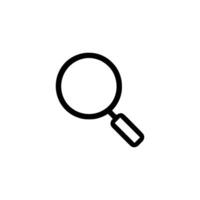 Search icon. Black Search icon isolated on white background vector