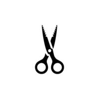 Black Scissors icon on white background vector