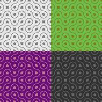 Set of abstract geometric SEAMLESS patterns with leaves, lines and fractal ornament. Spring and summer ornates for decoration and printing on fabric. Design element. vector