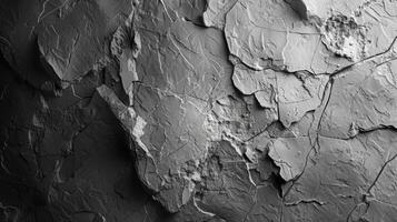 Black and white photo of a wall with cracks