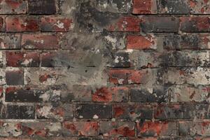 A brick wall with paint on it photo