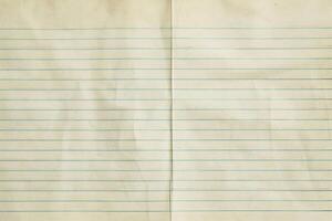 Old paper lined with blue lines photo