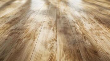 Wooden flooring with sunlight shining through the window photo