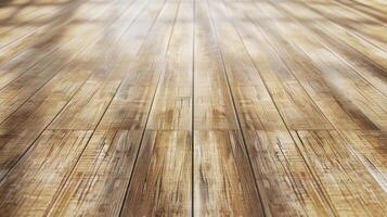 Wooden floor with sunlight shining through photo