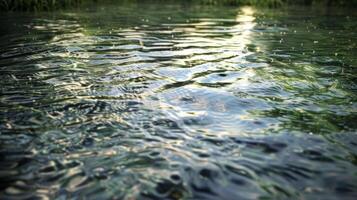 Water surface with reflections and reflections photo