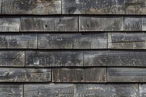 A close up of a weathered wood wall photo
