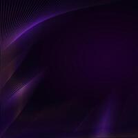 Abstract glowing wave lines on dark purple background. Dynamic wave pattern vector