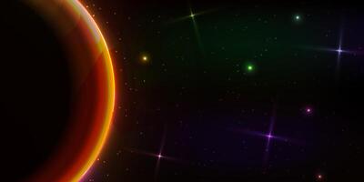 solar eclipse background with outer space vector