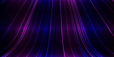 Abstract technology digital futuristic concept glowing blue color lines with lighting effect perspective vector