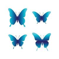 Butterfly colorful icon set, Vibrant Butterfly Illustrations in Gradient Colors vector