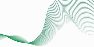 Trendy abstract green wave line design for technology backgrounds vector