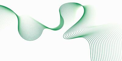 Green smooth wave abstract background. Dynamic wave design element vector