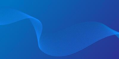 Digital technology blue wavy lines background. Simple business blue background with flowing smooth wave line. Gradient lines tech data digital design for presentation, website, banner, ads, posters. vector