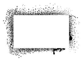 Spray paint stencil with spots in black and white color vector