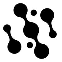 Connected metaball dots icon in black color on transparent background vector