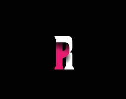 P R Logo Branding Identity Corporate Font Design. vector