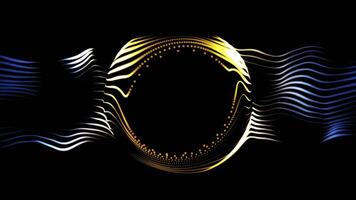 Background for logo animation. Waves enveloping a circle. Abstract animation. video