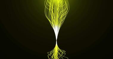 A growing plant in the form of wriggling colored lines. Abstract animation. video