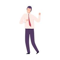 Smiling Businessman, Successful Manager Character Dressed in Formal Clothes Flat Illustration vector