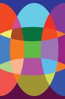 a colorful bauhuse abstract image of four circles vector
