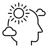 Emotion line icon vector