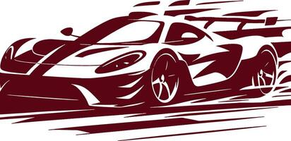 Racing car with a white background vector