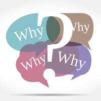 Why question with speech bubbles vector