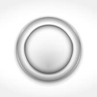 Blank round gray button vector